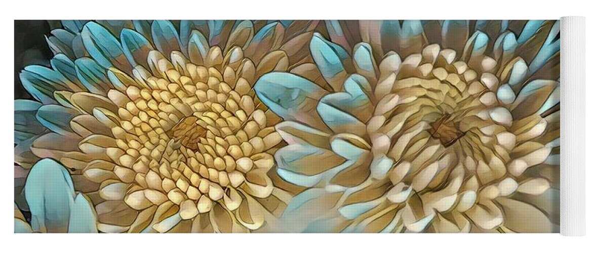 Flora Yoga Mat featuring the photograph Mums of a Different Color #1 by Bruce Bley
