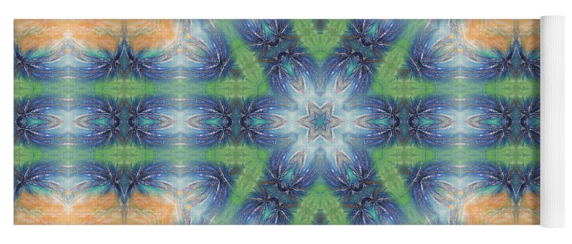 Drop Yoga Mat featuring the digital art New Year - Kaleidoscope #2 by Themayart