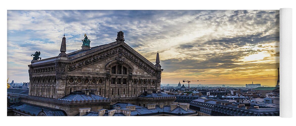 France Yoga Mat featuring the photograph Panorama of Paris, France #1 by Fabiano Di Paolo