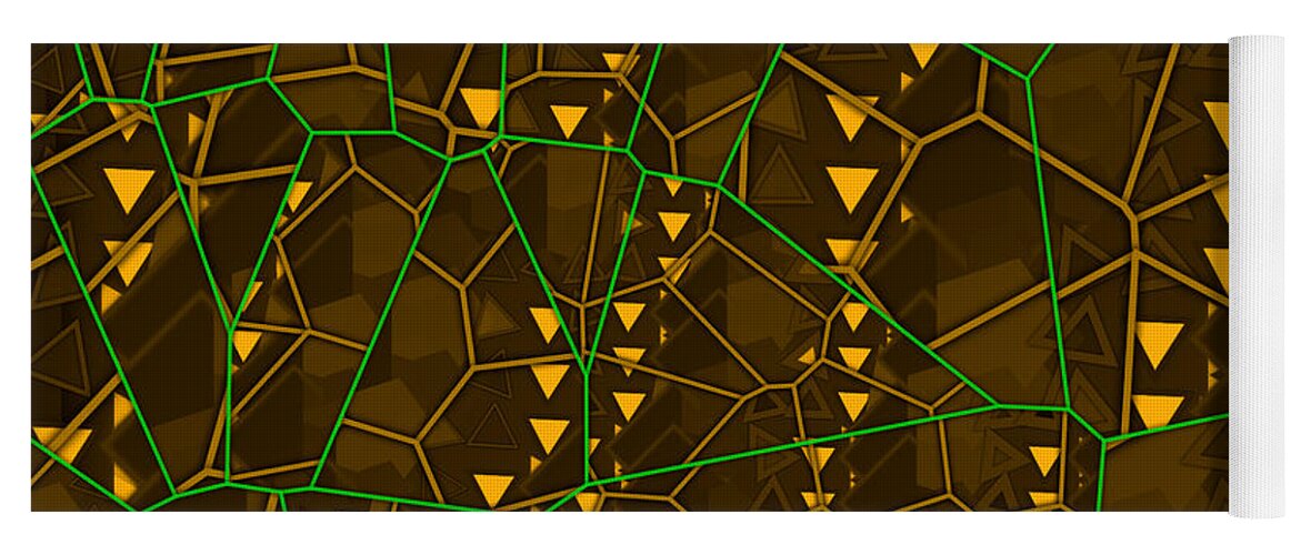 Abstract Yoga Mat featuring the digital art Pattern 11 by Marko Sabotin