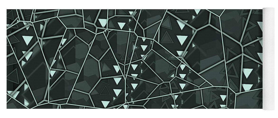 Abstract Yoga Mat featuring the digital art Pattern 12 by Marko Sabotin