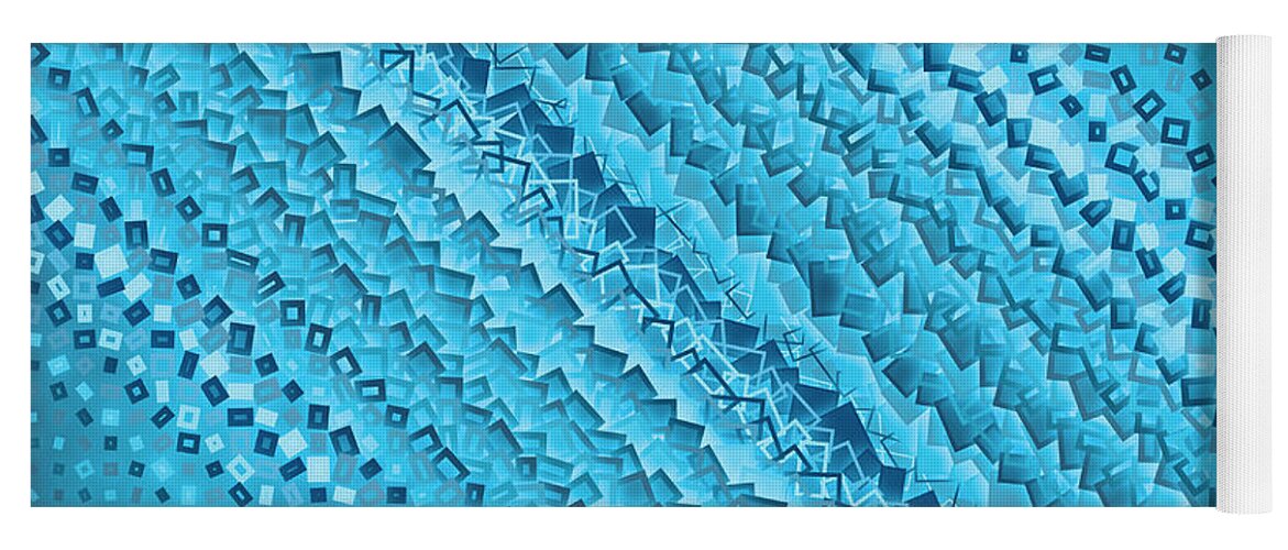 Abstract Yoga Mat featuring the digital art Pattern 14 by Marko Sabotin
