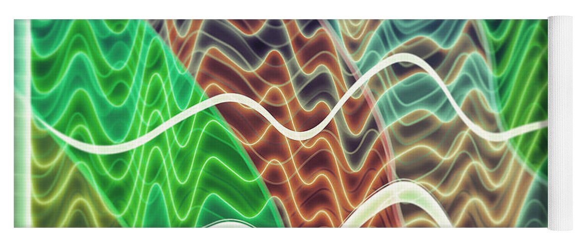 Abstract Yoga Mat featuring the digital art Pattern 27 #1 by Marko Sabotin