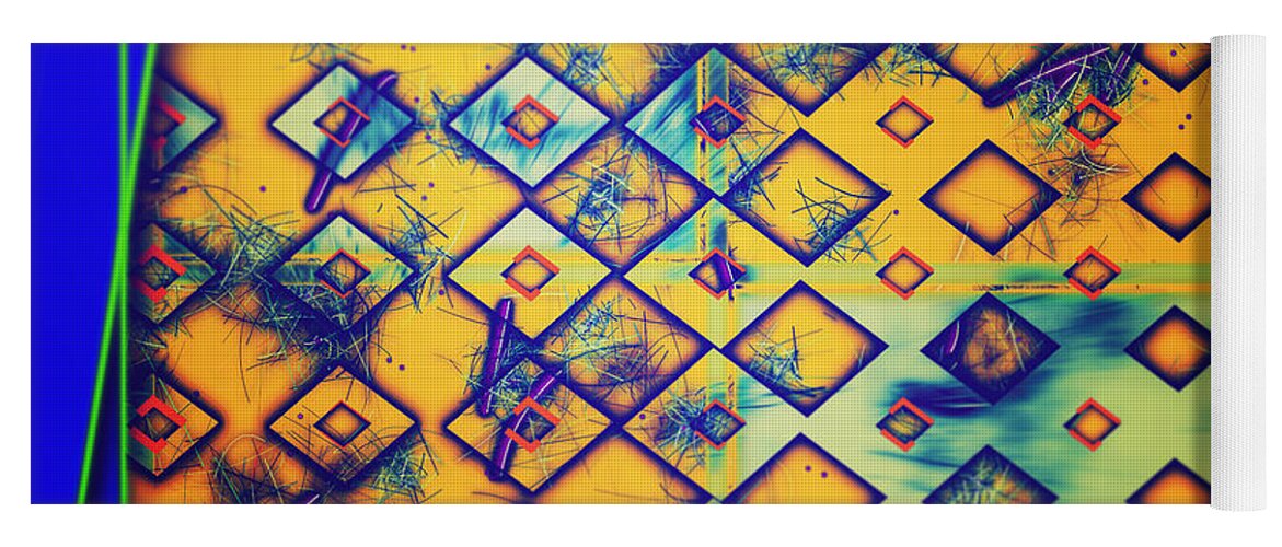 Abstract Yoga Mat featuring the digital art Pattern 69 #1 by Marko Sabotin