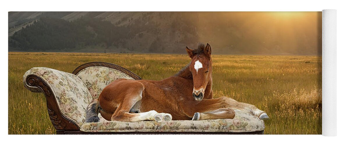 Horse Yoga Mat featuring the photograph Peaceful #1 by Mary Hone
