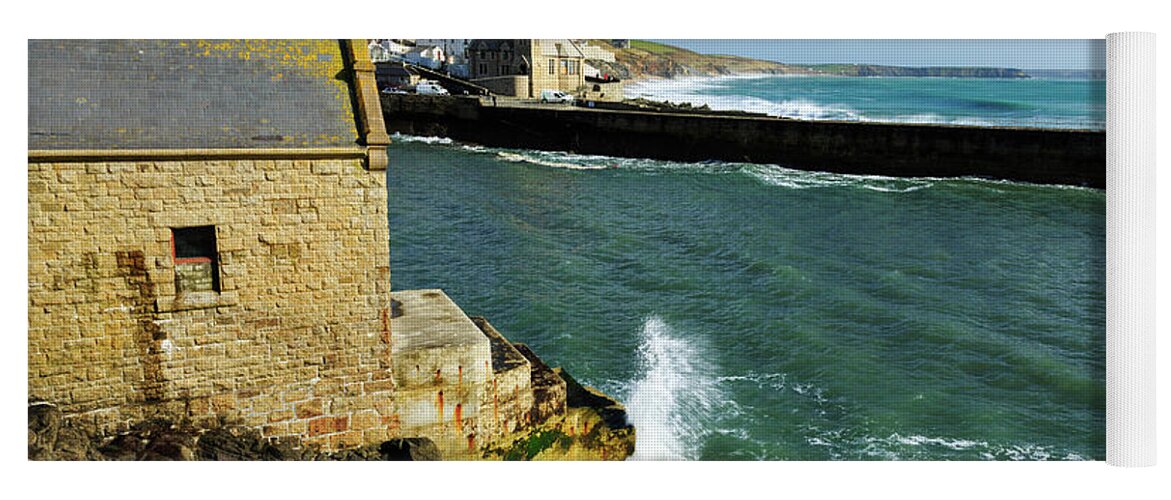 Porthleven Yoga Mat featuring the photograph Porthleven #1 by Ian Middleton
