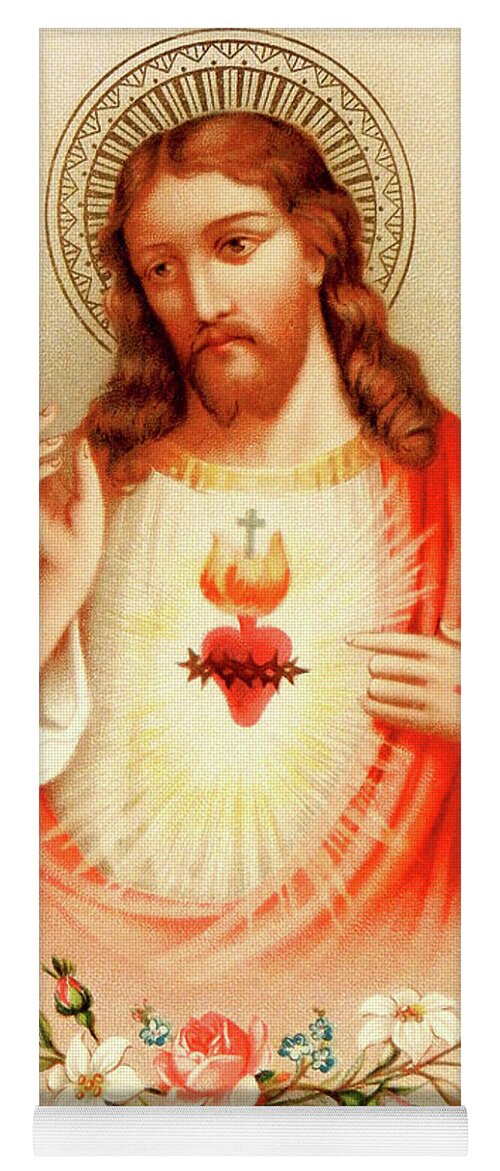 Sacred Heart of Jesus #2 Yoga Mat by Classic Catholic - Pixels