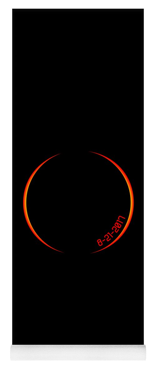 Funny Yoga Mat featuring the digital art Solar Eclipse 2017 #1 by Flippin Sweet Gear