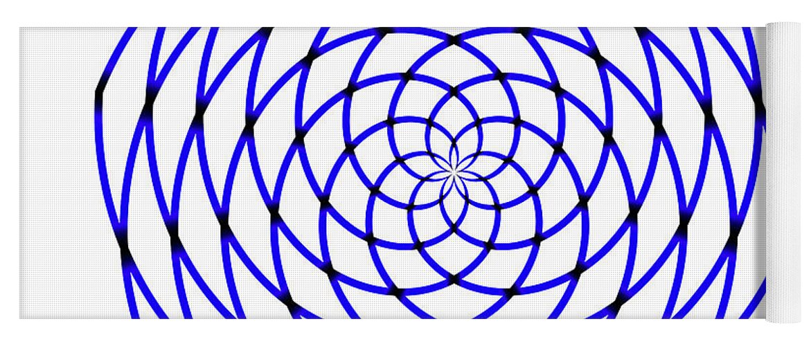 Op Art Yoga Mat featuring the mixed media Starburst 2 by Gianni Sarcone