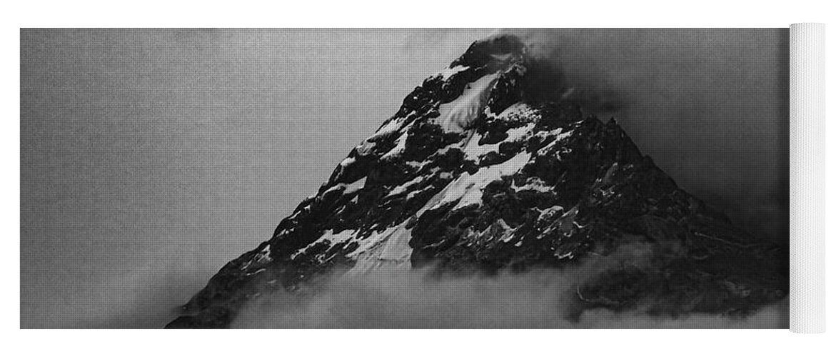 Volcano Cotopaxi Black And White Yoga Mat featuring the photograph Stratovolcano Cotopaxi #1 by Aydin Gulec