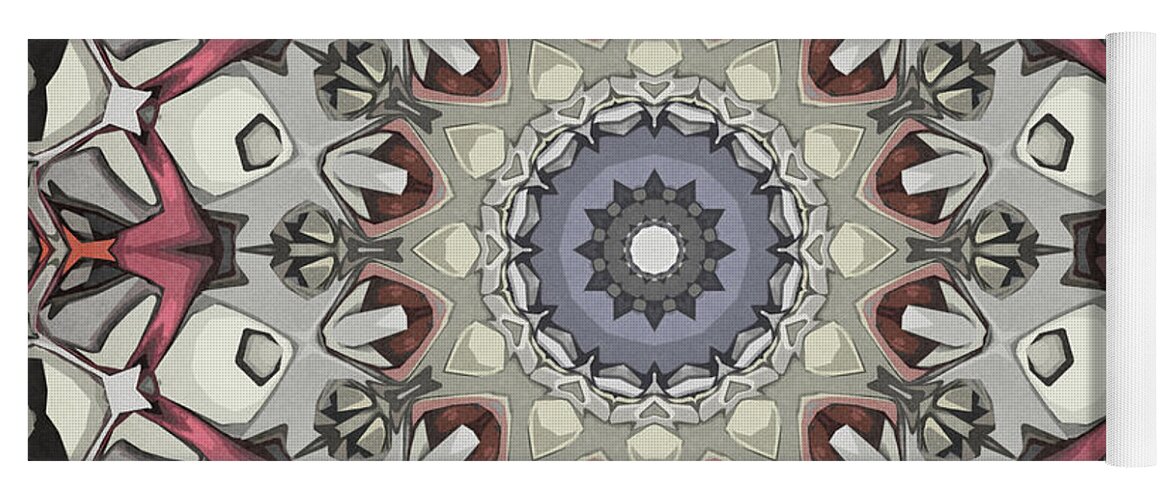 Digital Art Yoga Mat featuring the digital art Textured Mandala by Phil Perkins