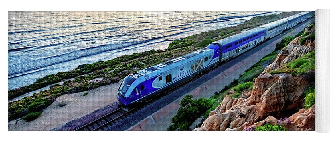 Amtrak Yoga Mat featuring the photograph The Amtrak 584 to San Diego by David Levin