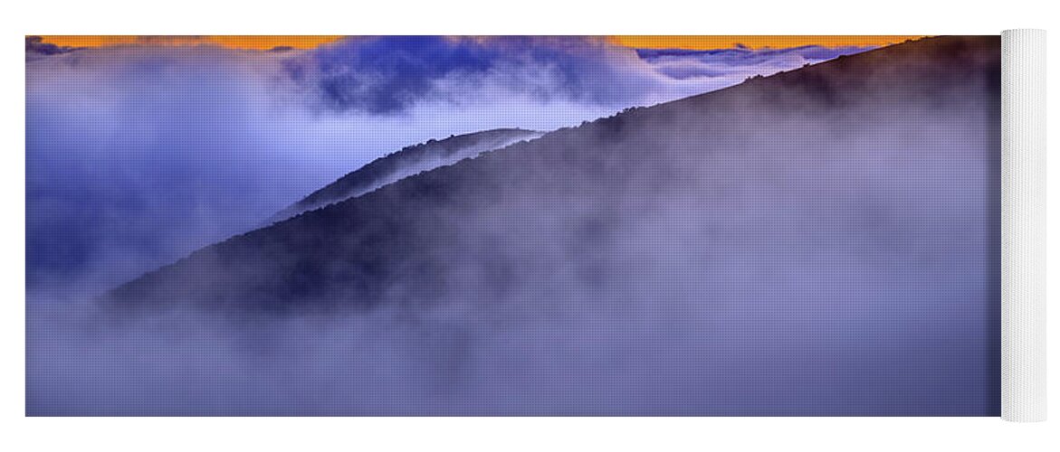 Hawaii Yoga Mat featuring the photograph The Mists of Cloudfall by Mark Rogers