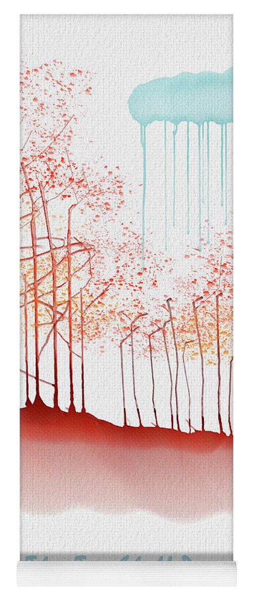 Trees Yoga Mat featuring the digital art This Too Shall Pass by Lois Bryan