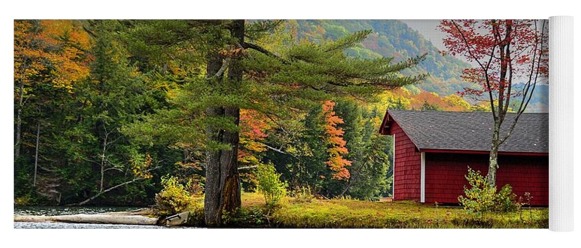 Autumn Yoga Mat featuring the photograph Tranquility in Vermont #1 by Steve Brown