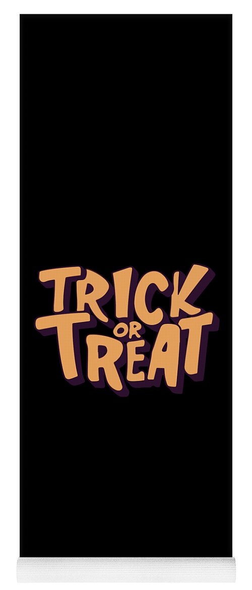 Halloween Yoga Mat featuring the digital art Trick or Treat Halloween #1 by Flippin Sweet Gear
