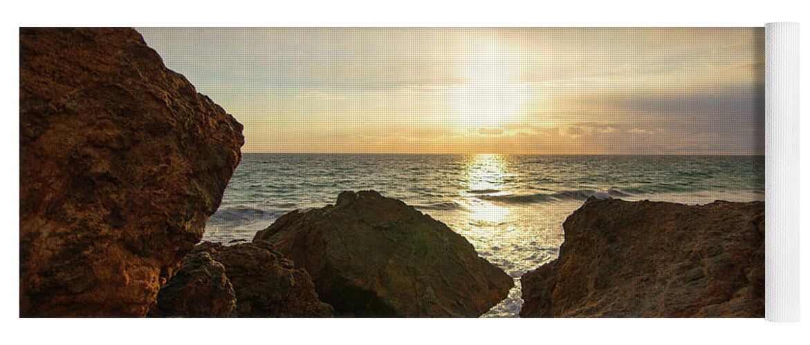 Beach Yoga Mat featuring the photograph Winter Sunset Over the Pacific Ocean #2 by Matthew DeGrushe