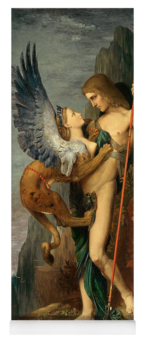 Gustave Moreau Yoga Mat featuring the painting Oedipus and the Sphinx #10 by Gustave Moreau