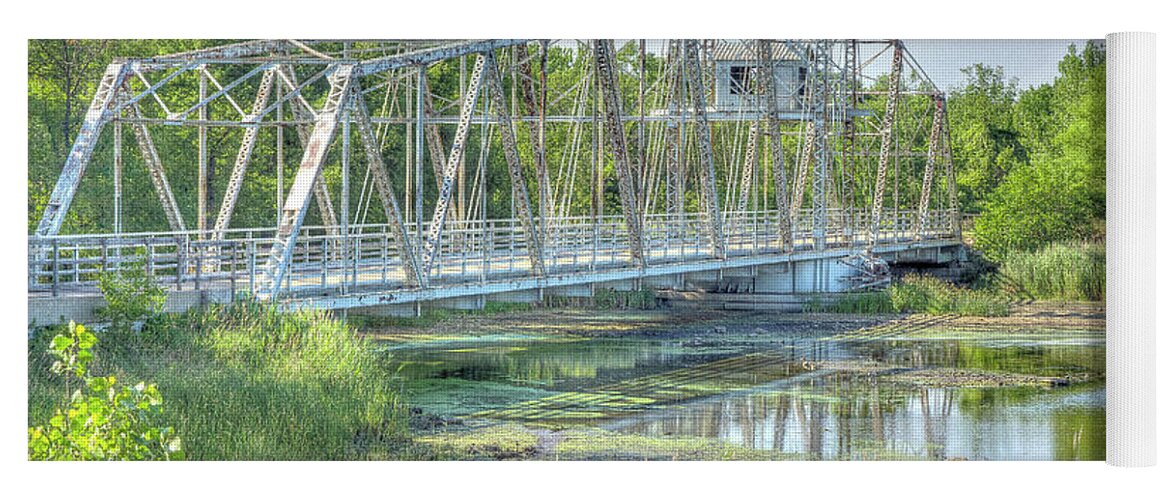 135th St. Bridge Yoga Mat featuring the photograph 135th St. Bridge - Romeoville, Illinois by David Morehead