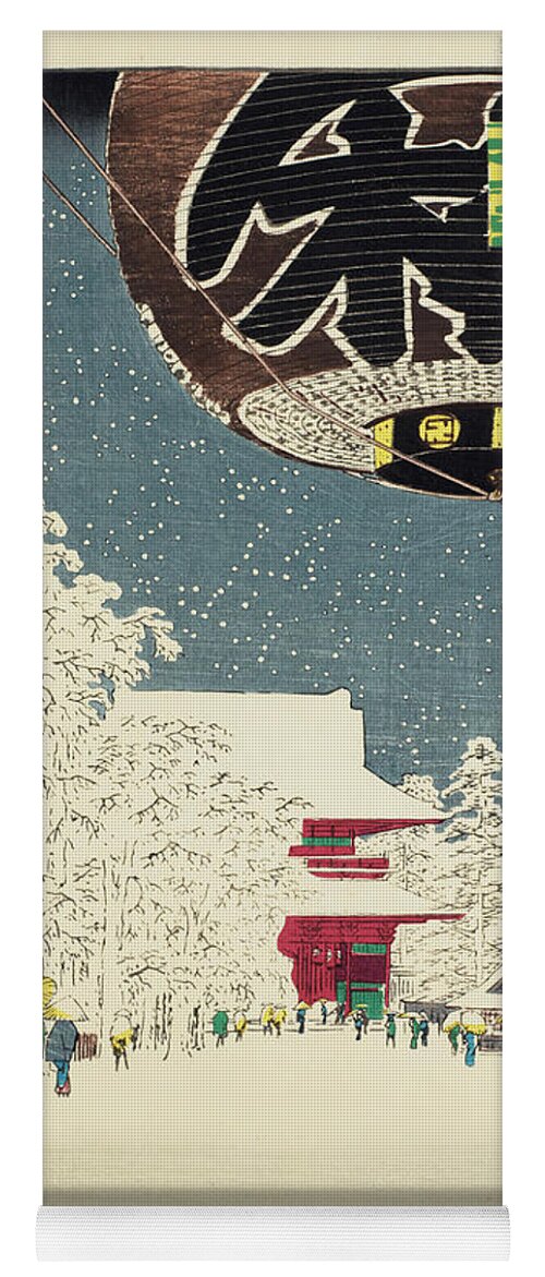 Utagawa Hiroshige (1797-1858) Asakusa Kinryuzan (kinryuzan Temple Yoga Mat featuring the painting Utagawa Hiroshige #146 by Artistic Rifki