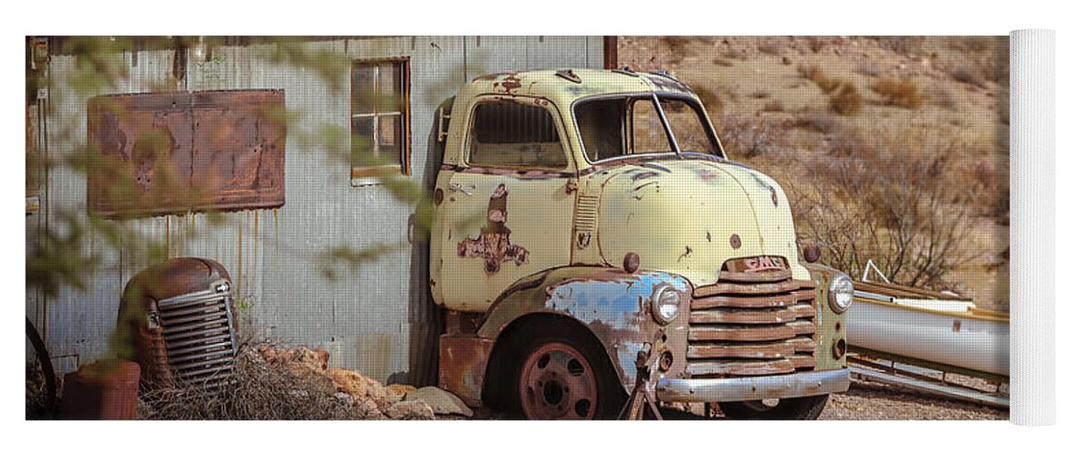1953 Yoga Mat featuring the photograph 1953 Chevy Cabover house by Darrell Foster