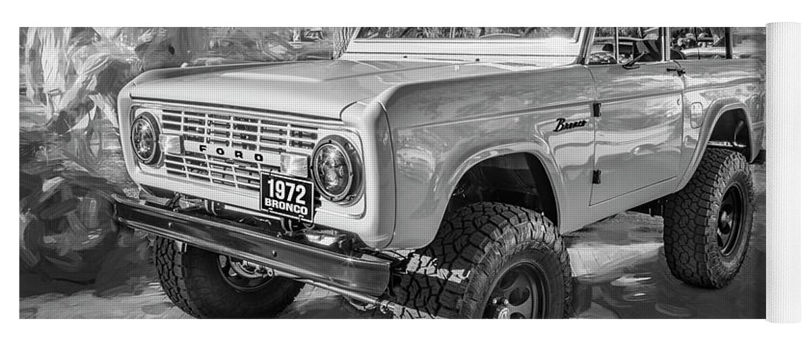 1972 Wind Blue Ford Bronco Yoga Mat featuring the photograph 1972 Wind Blue Ford Bronco X109 by Rich Franco