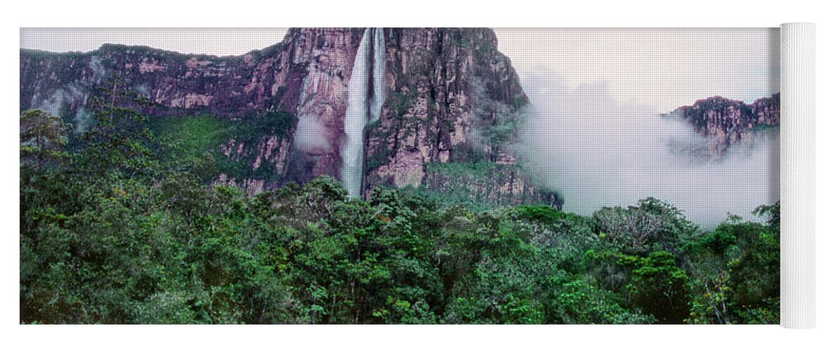 Dave Welling Yoga Mat featuring the photograph Angel Falls Canaima National Park Venezuela by Dave Welling