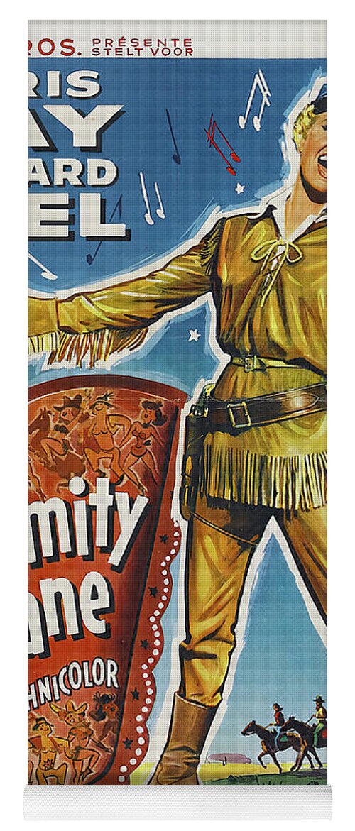 Doris Day Yoga Mat featuring the mixed media ''Calamity Jane'' - 1953 by Movie World Posters