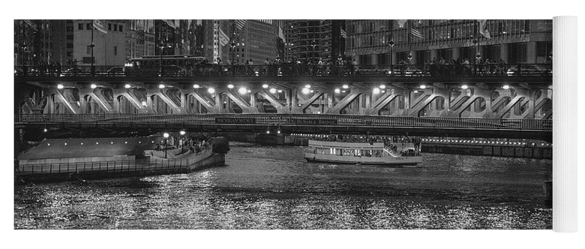 Joshua Mimbs Yoga Mat featuring the photograph Chicago River #2 by FineArtRoyal Joshua Mimbs