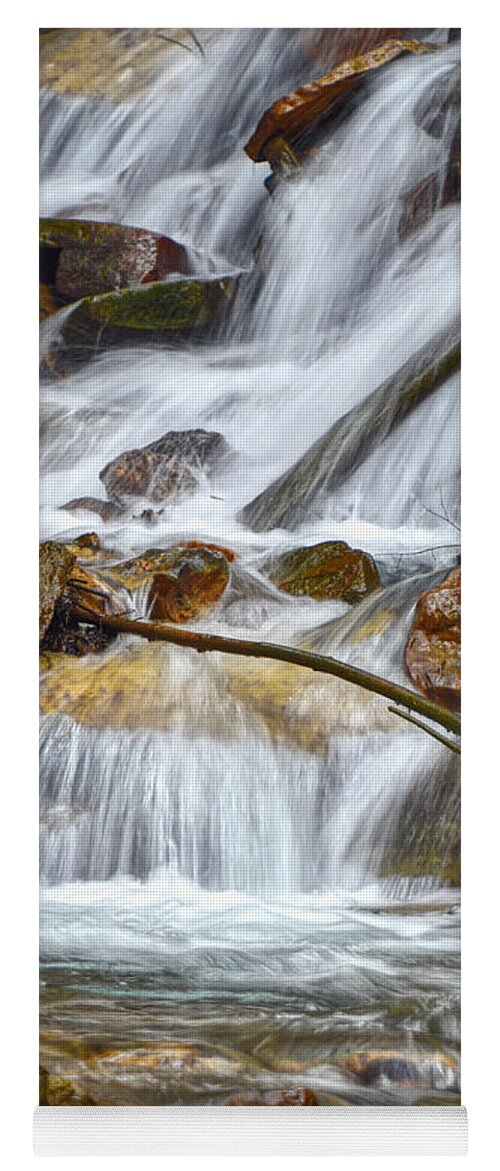 Waterfall Yoga Mat featuring the photograph Falling Water by Phil Perkins