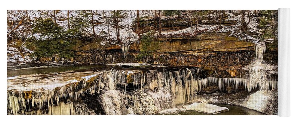  Yoga Mat featuring the photograph Great Falls Winter 2019 #2 by Brad Nellis