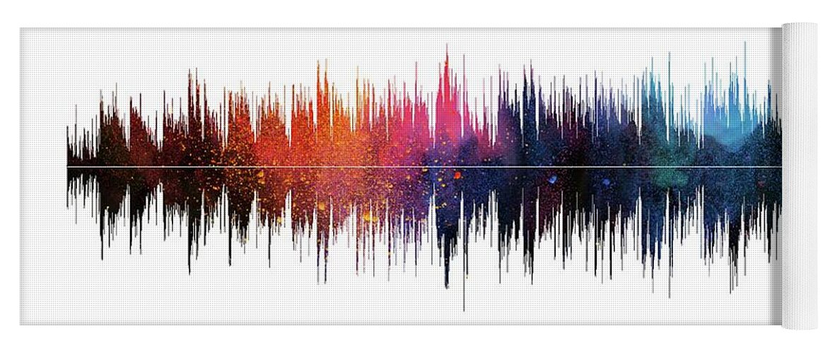 Music Poster Yoga Mat featuring the digital art LAB NO 4 Elvis Presley Can't Help Falling in Love Song Soundwave Print Music Lyrics Poster #2 by Lab No 4 The Quotography Department