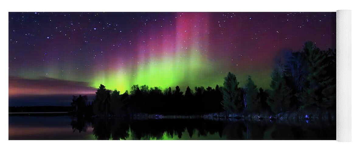 Aurora Yoga Mat featuring the photograph Northern Lights #2 by Shixing Wen