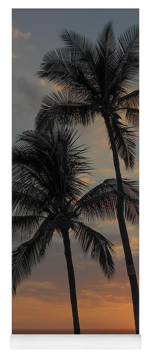 Kauai Yoga Mat featuring the photograph Palm Tree Sunset. #2 by Doug Davidson