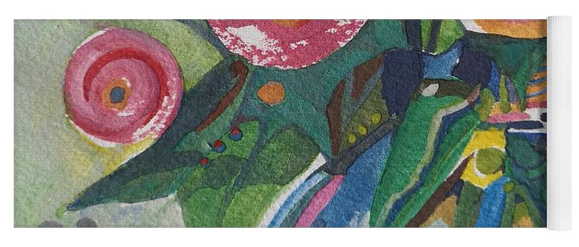 Still Life Yoga Mat featuring the painting Pink Roses #2 by Sheila Romard