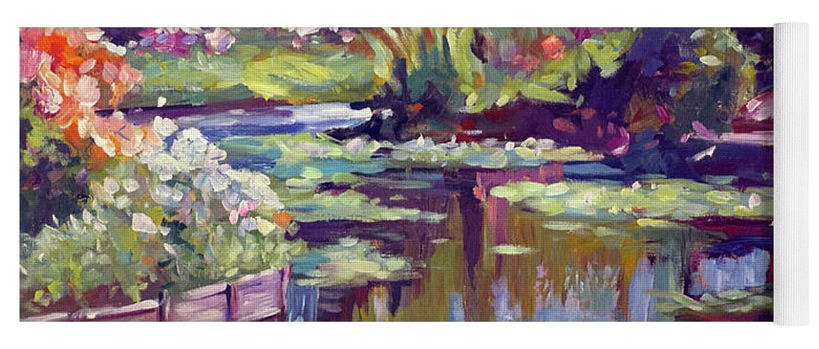 Lakes Yoga Mat featuring the painting Reflecting Pond #2 by David Lloyd Glover