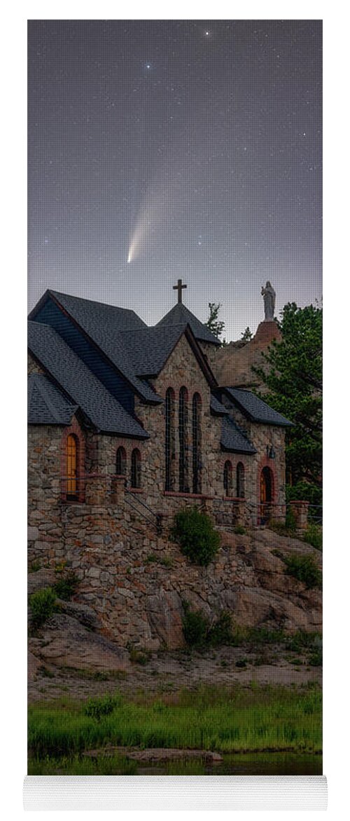 Comet Yoga Mat featuring the photograph St. Malo Nights #2 by Darren White