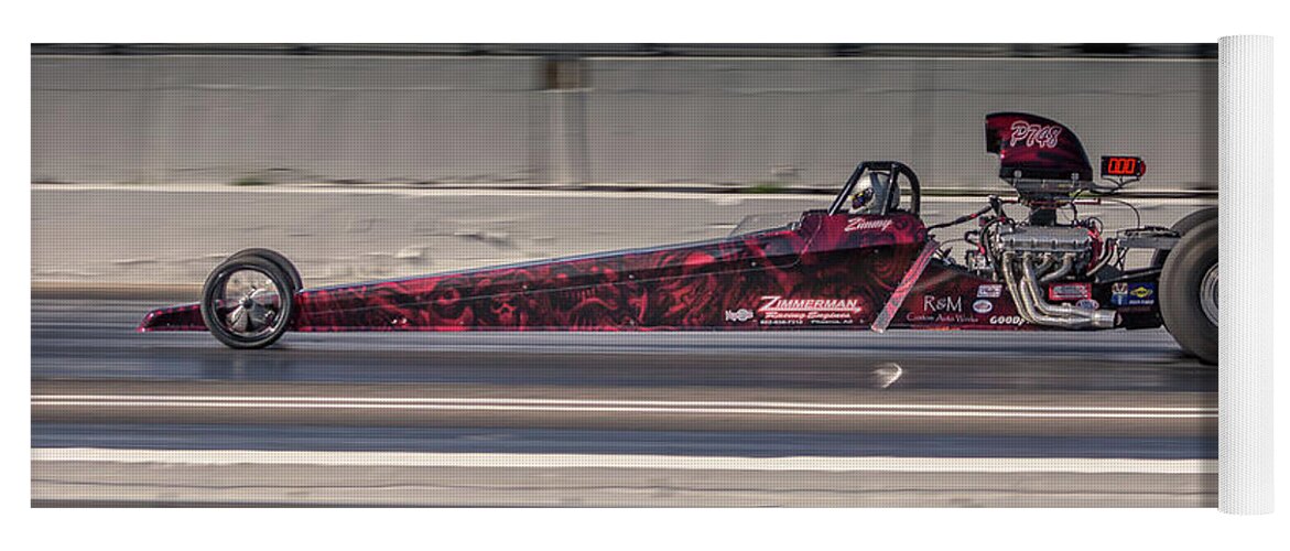 Super Yoga Mat featuring the photograph Super Comp Dragster #2 by Darrell Foster