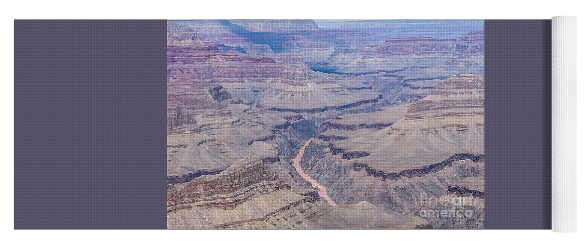 The Grand Canyon And Colorado River Yoga Mat featuring the digital art The Grand Canyon and Colorado River by Tammy Keyes