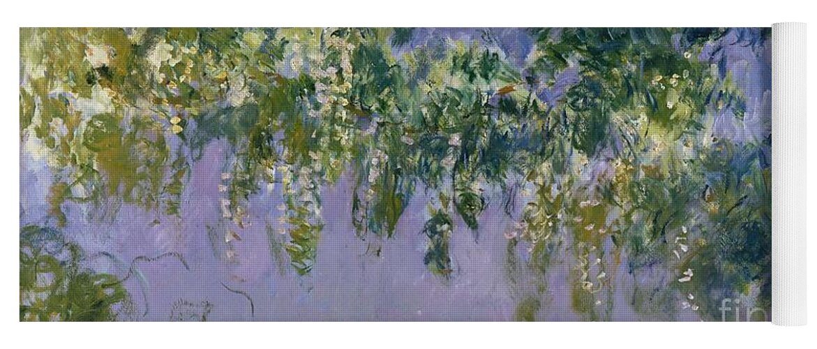 Claude Monet Yoga Mat featuring the painting Wisteria #21 by Claude Monet