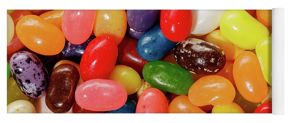 Jelly Beans Yoga Mat featuring the photograph Jelly Beans closeup by Peter Pauer