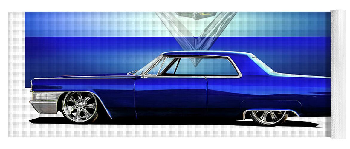 1967 Cadillac Coupe Deville Yoga Mat featuring the photograph 1967 Cadillac Custom Coupe DeVille #3 by Dave Koontz