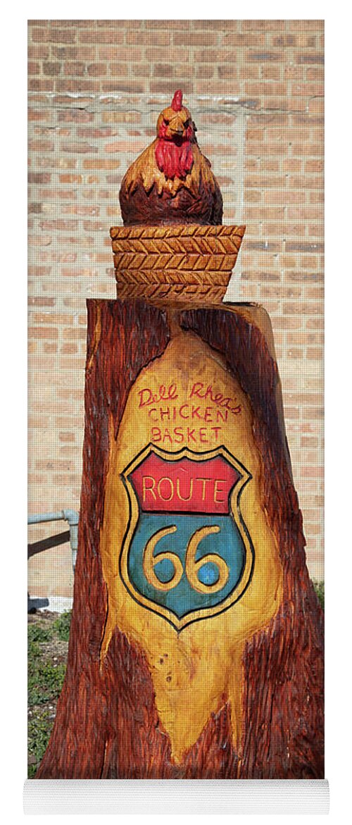 Eldon Mcgraw Media Yoga Mat featuring the photograph Dell Rhea Cocktail Lounge and Chicken Basket on Historic Route 66 in Willowbrook Illinois #3 by Eldon McGraw