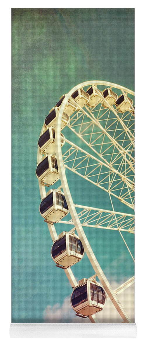 Activity Yoga Mat featuring the photograph Ferris wheel retro #3 by Jane Rix