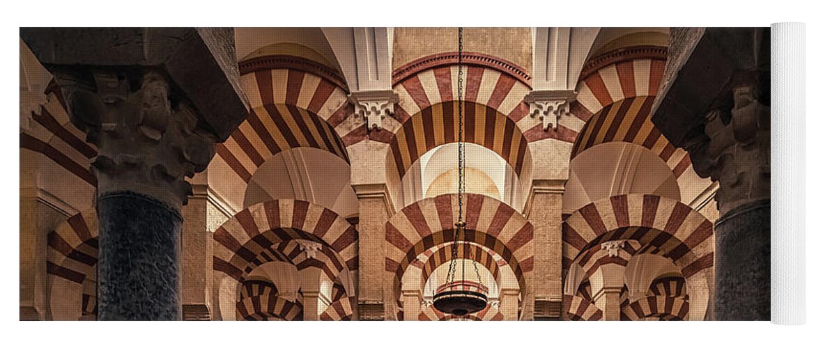 Cordoba Yoga Mat featuring the photograph Inside the Mezquita, Cordoba #3 by Henk Meijer Photography