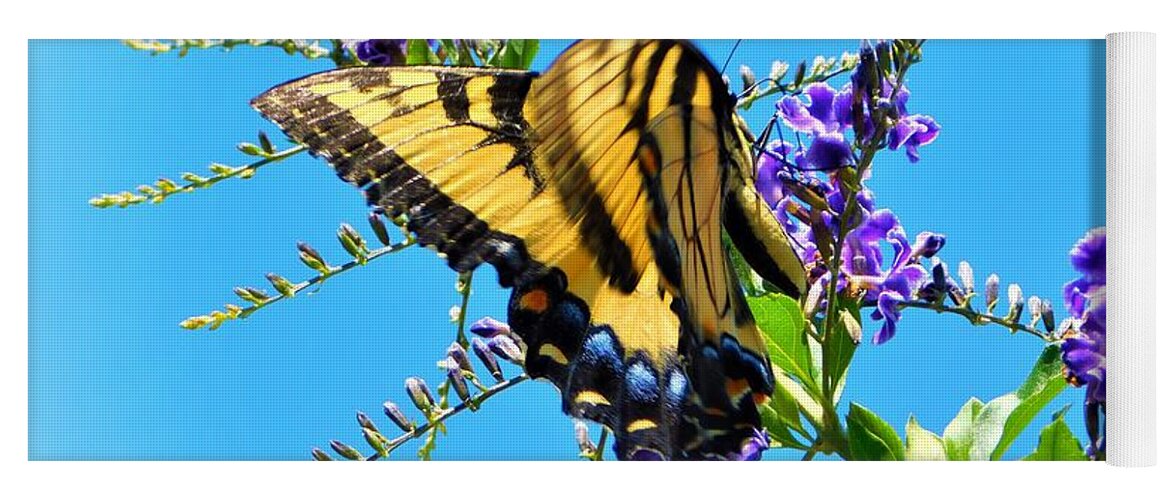 Landscape Yoga Mat featuring the photograph Tiger Swallowtail #5 by Gena Herro
