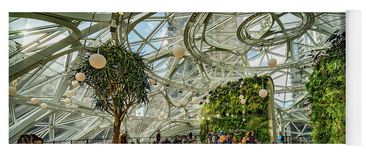 Architecture Yoga Mat featuring the photograph Amazon Spheres #32 by Tommy Farnsworth