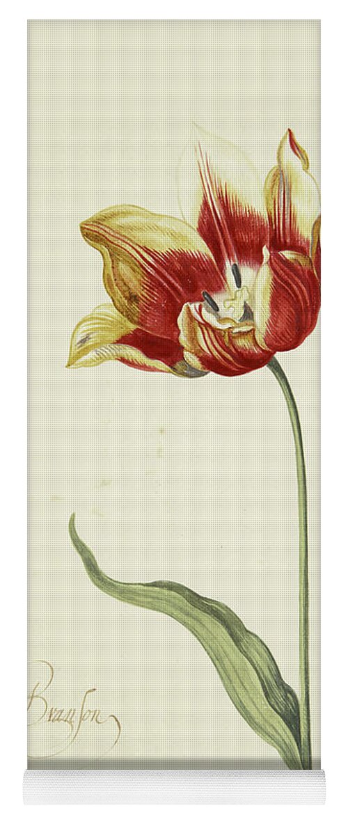 Poster Yoga Mat featuring the painting Great Tulip Book #4 by MotionAge Designs