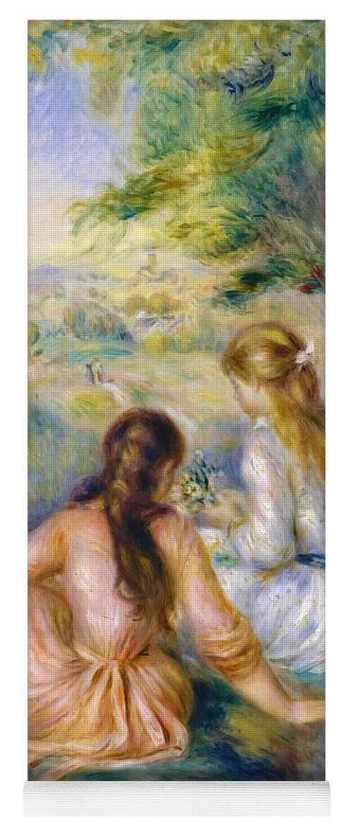 In The Meadow Yoga Mat featuring the painting In the Meadow #4 by Pierre-Auguste Renoir
