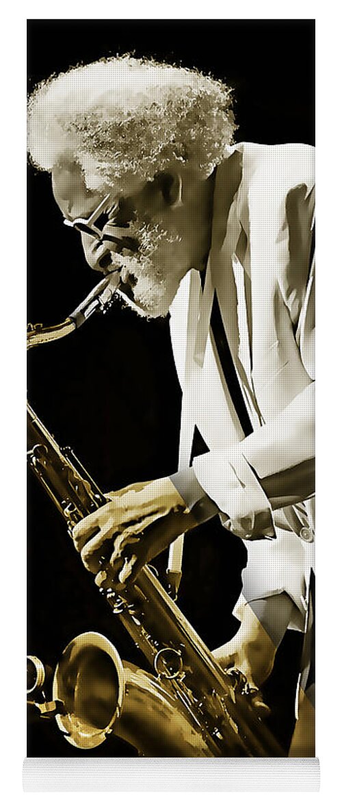 Sonny Rollins Yoga Mat featuring the mixed media Sonny Rollins Collection #4 by Marvin Blaine